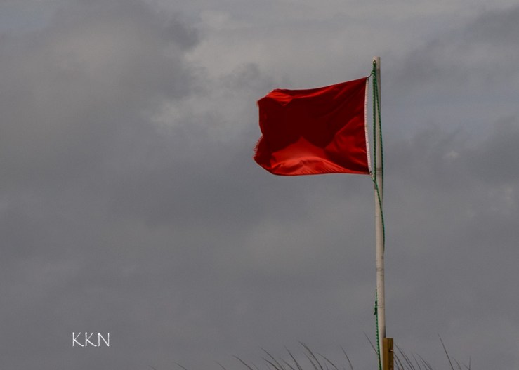 Practice shot of flag